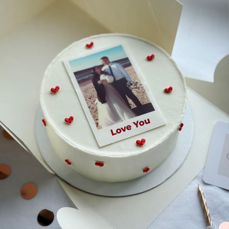 Forever Love Photo Cake