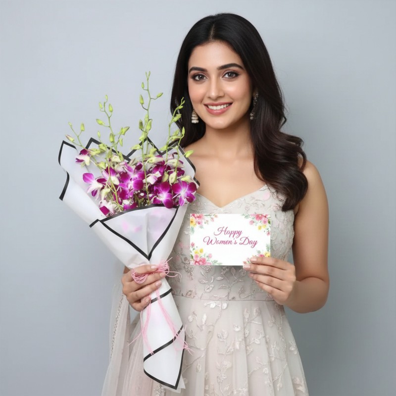 Womens Day Orchids Bouquet