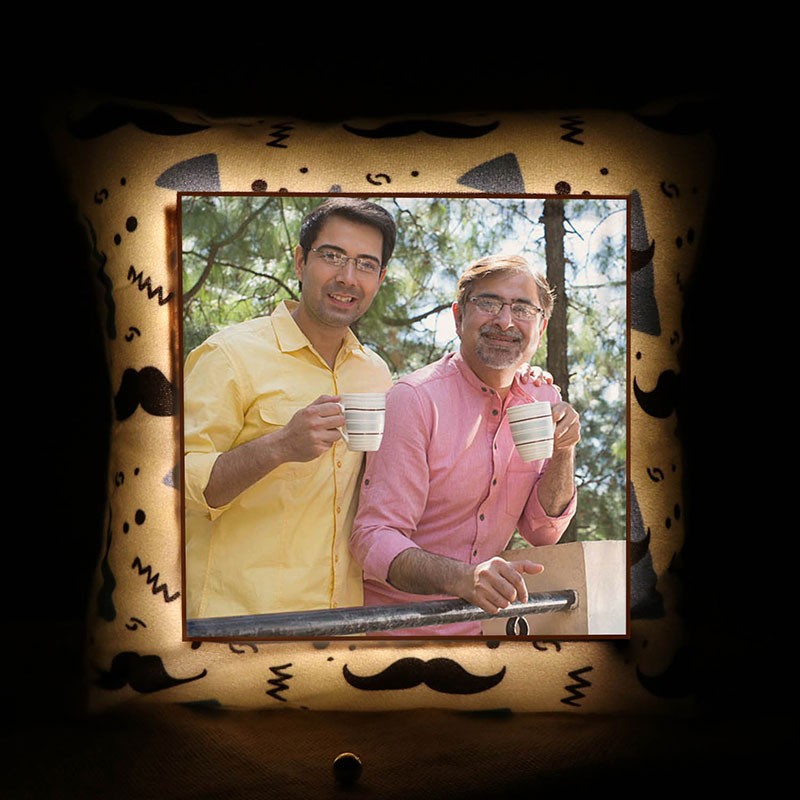 One Personalised LED Cushion For Dad 