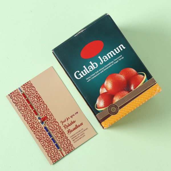 Tempting Gulab Jamun And Rakhi Combo