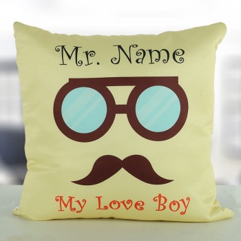 Personalised Name Printed Cushion for Husband