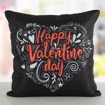 Happy Valentines Day Printed Cushion