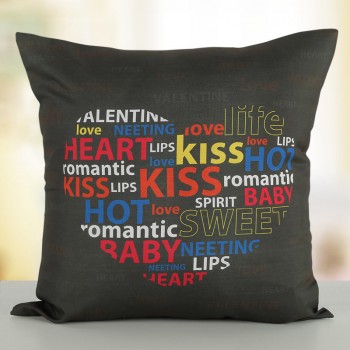 Love Theme Printed Cushion