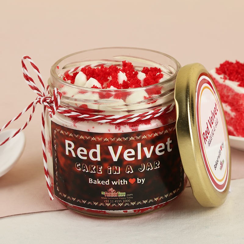 Classic Red Velvet Jar Cake MyFlowerTree