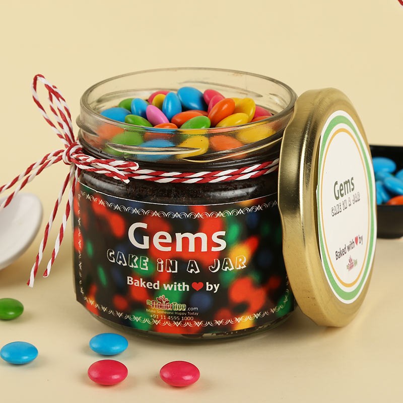 One Jar of Chocolate Gems Cake