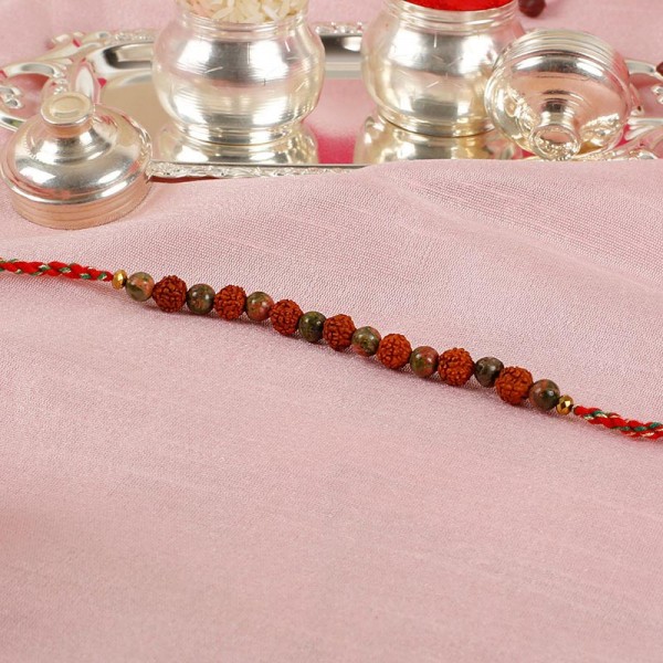 Rudraksha And Beads Rakhi