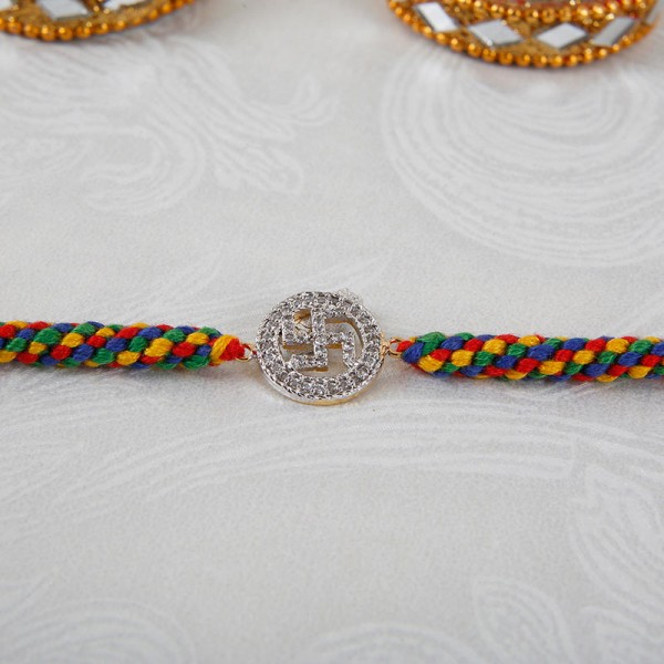 Colorful Swastika Rakhi
