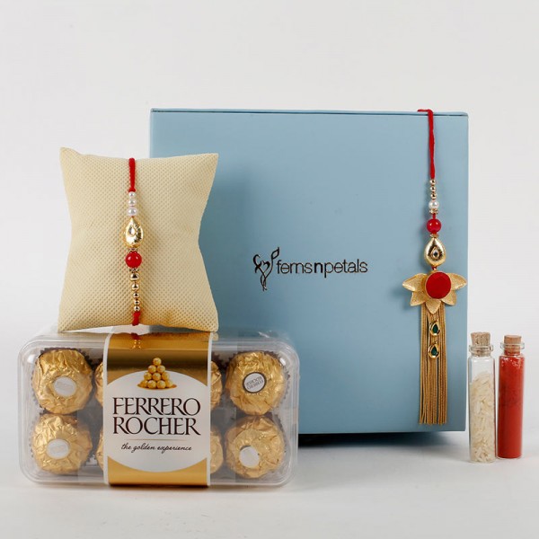 Pretty Rakhi Rocher Combo