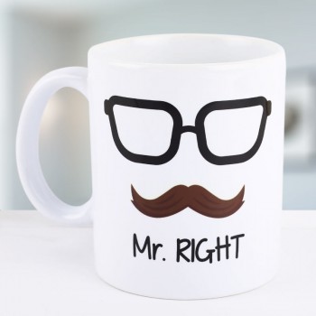 Mr Right Mug Printed White Mug