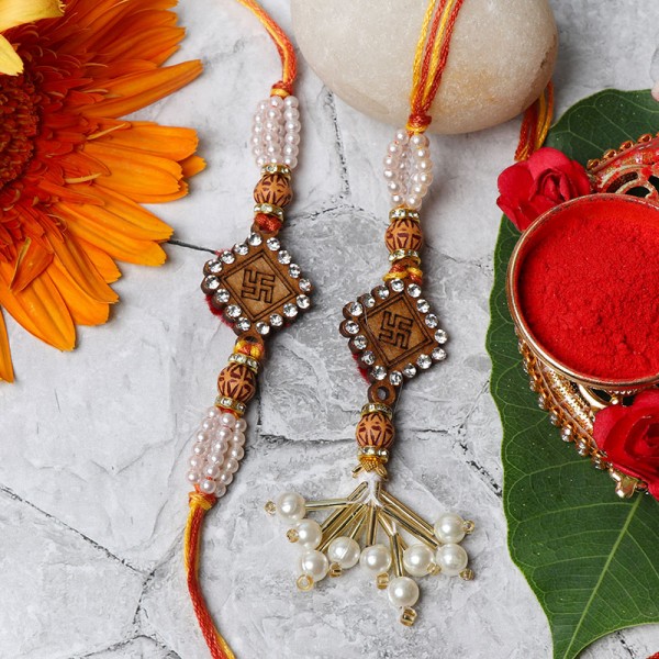 Swastik Bhaiya Bhabhi Rakhi Set