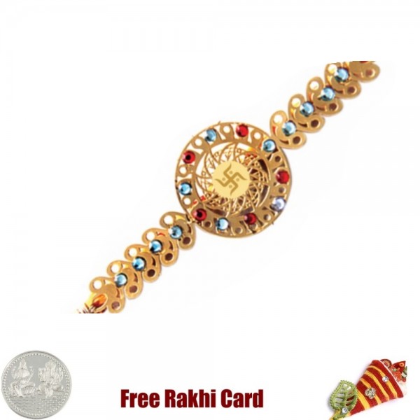 Diviniti 24 Ct. Gold Swastik Rakhi