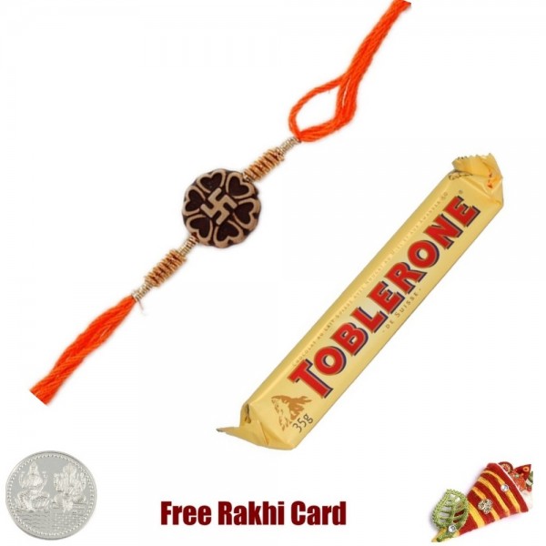 Ethnic Rakhi with Toblerone Bar