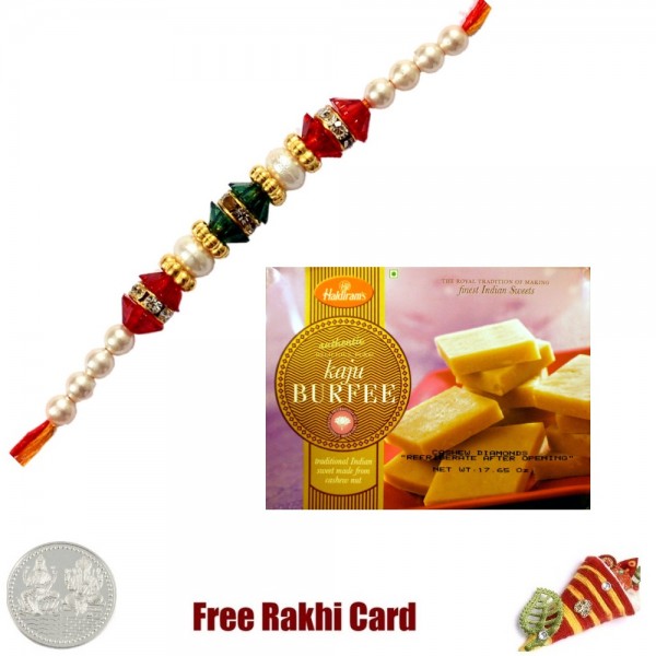1 Rakhi with Haldiram Kaju Burfee 400 grams