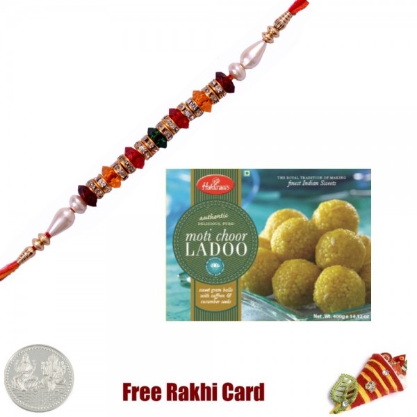 1 Rakhi with Haldiram Motichoor Ladoo 400 grams