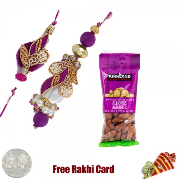 Bhaiya Bhabhi Rakhi with 50 grams Almonds