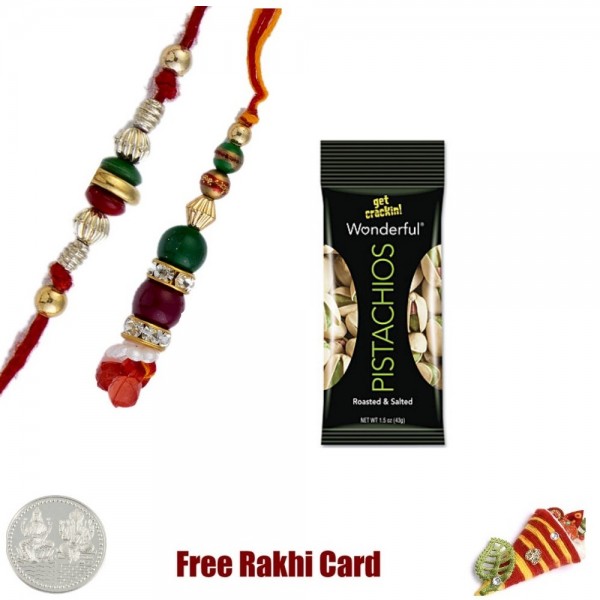 Bhaiya Bhabhi Rakhi with 50 grams Pistachios