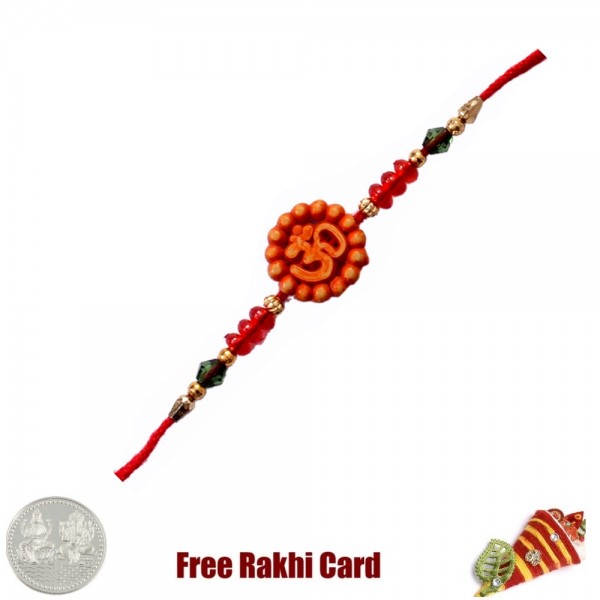 Om Rakhi with Free Silver Coin