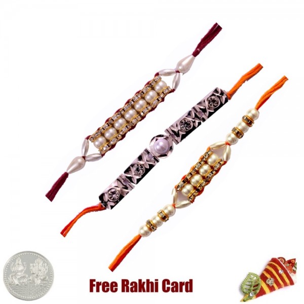Pearl Rakhi Set of 3