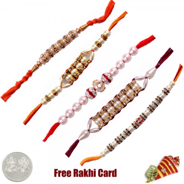 Pearl Rakhi Set of 5