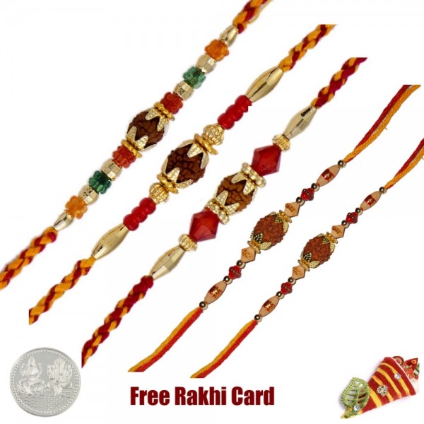 Rudraksh Rakhi Set of 5