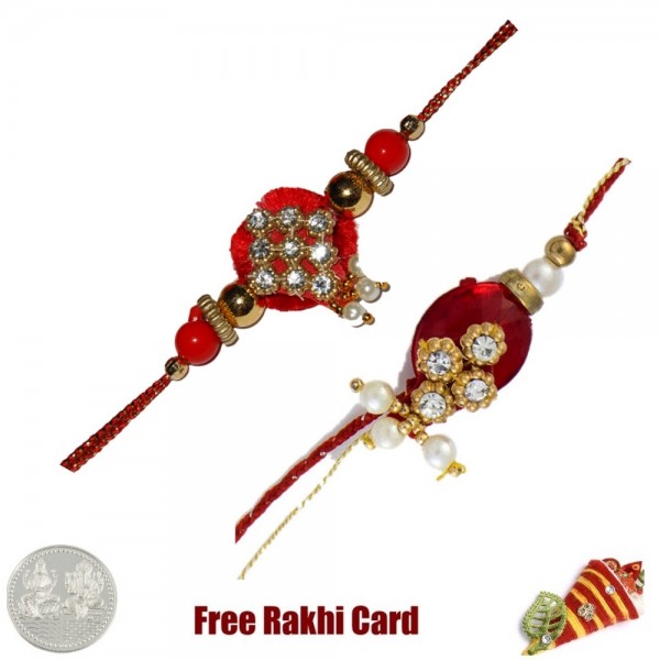 Zardosi Rakhi Set of 2