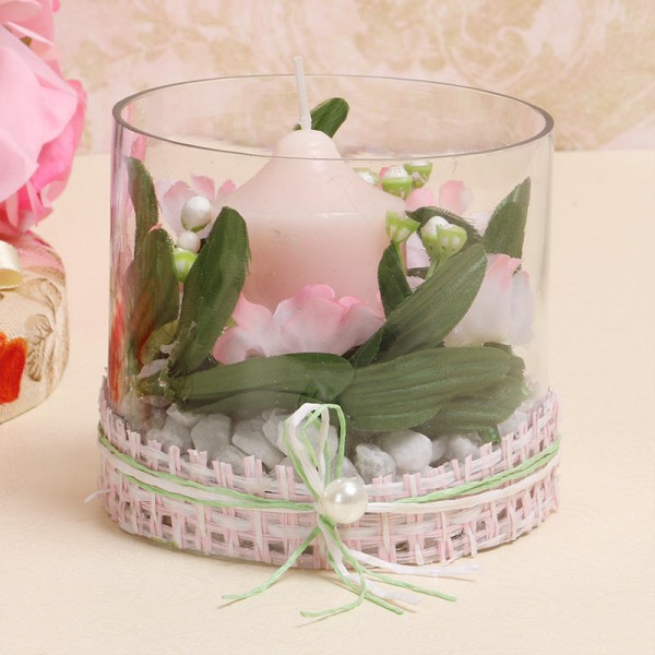 Pink Candle Table Top