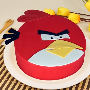 1 Kg Angry Bird Terence Theme Chocolate Fondant Cake