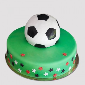 1.5 Kg Football Theme Chocolate Fondant Cake