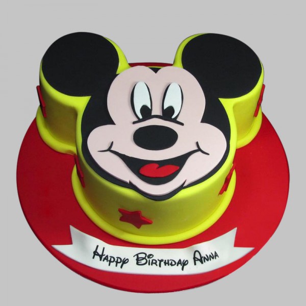 Mickey Mouse Face Cake - CakeCentral.com