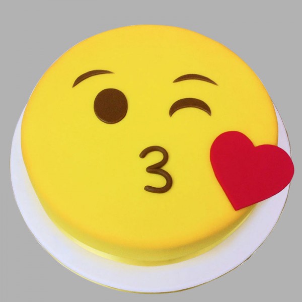 HAPPY EMOJI COOKIE CAKE — Baked In Color