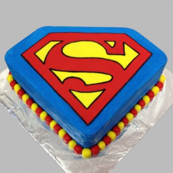  1 Kg Superman Logo Theme Chocolate Cream Cake
