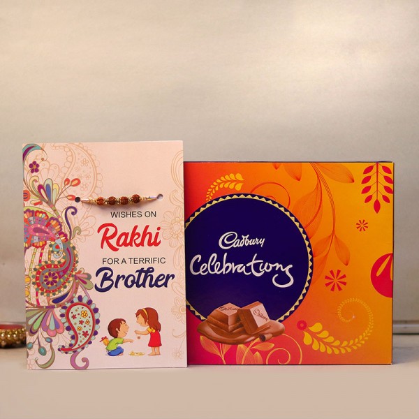 Blessed Rakhi Card with Cadbury Celebrations