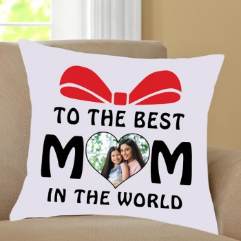 Best Mom Printed Quote Personalised Cushion
