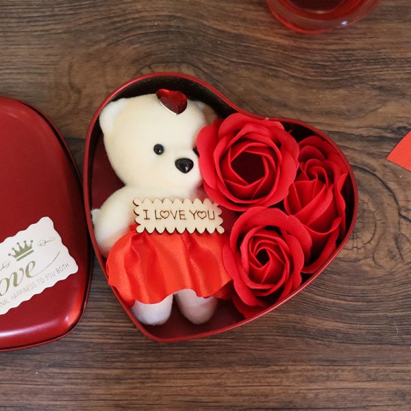 Valentines Day Teddy Heart Box