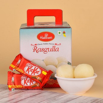 Rasgulla Tin Box with Kitkat Chocolate
