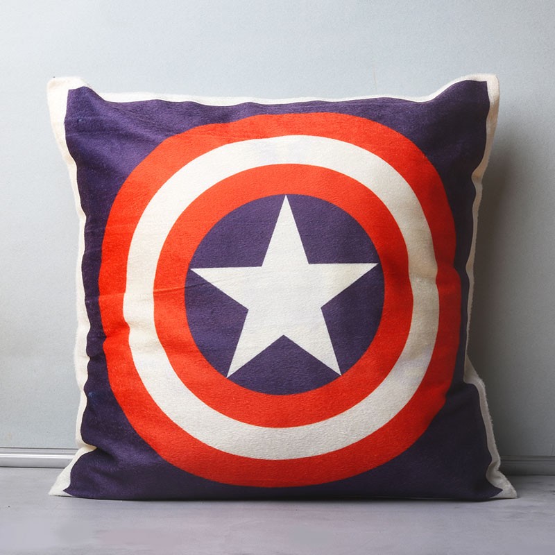 Captain America Theme Printed Cushion