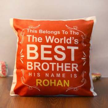 online personalised cushion for rakhi delivery