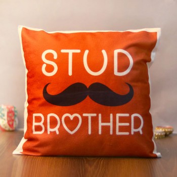 One Stud Brother Printed Cushion 