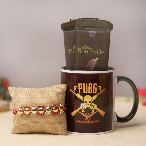 Rakhi with PUBG Mug and Chocolate