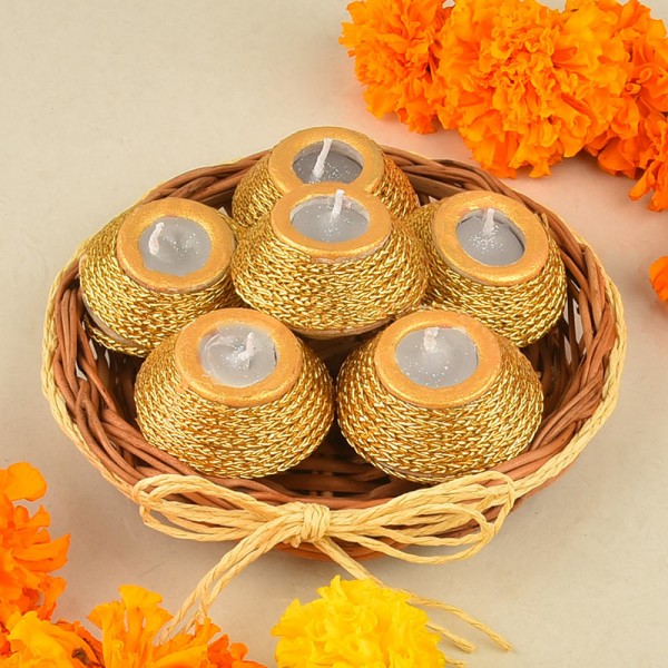 Basket of Matki Diyas