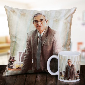 Personalised Combo of Cushion and Coffee Mug