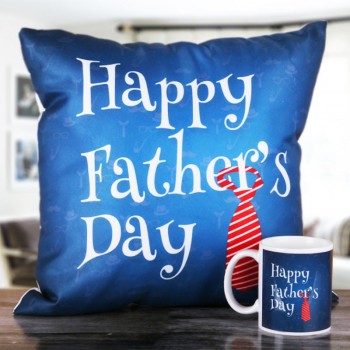 Happy Fathers Day Mug and Cushion