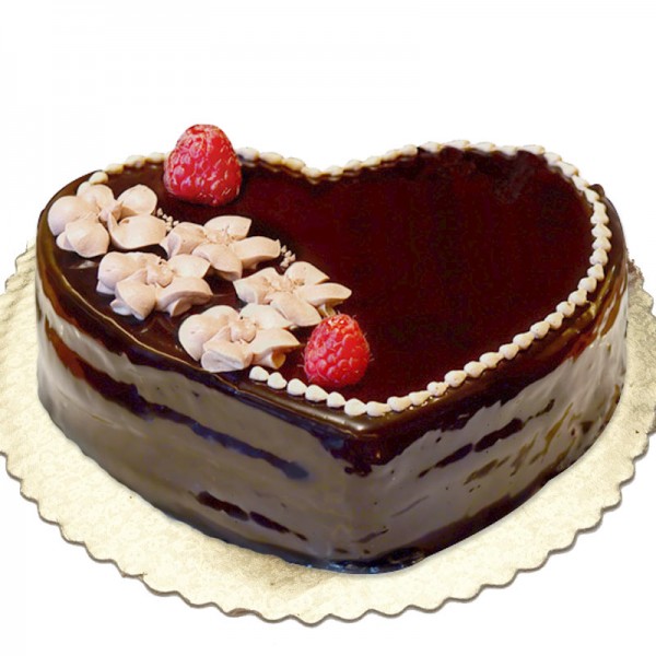 1 Kg Heart Shaped Chocolate Cake