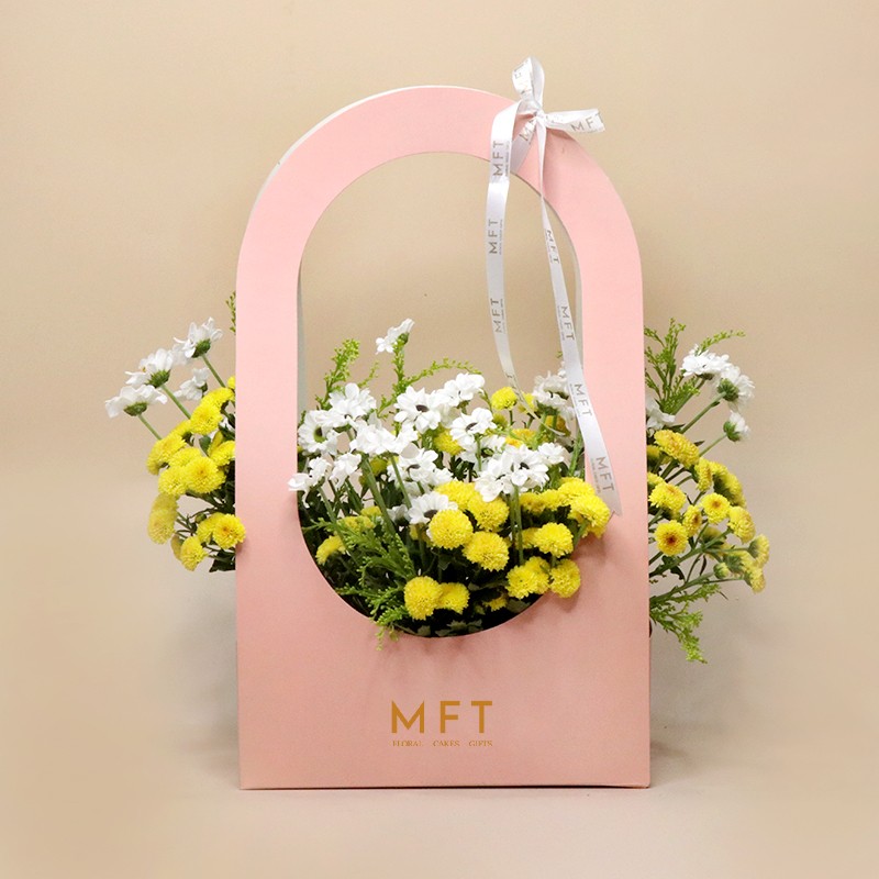 Vibrant Floral Handbag Arrangement