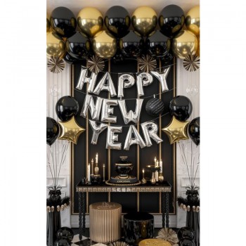 Golden Glitter Celebration Balloons