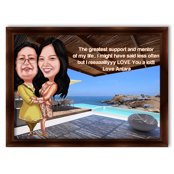 Caricature, personalized with your dual / couple picture