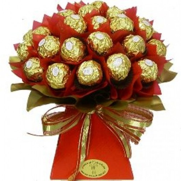Bouquet of 16 Pcs Ferrero Rocher Chocolate