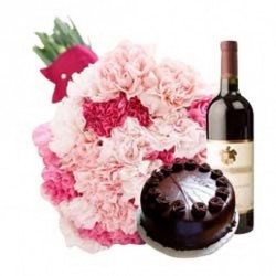 Wine Combo Gifts - Flower with Wine, Flowers with Wine and ...