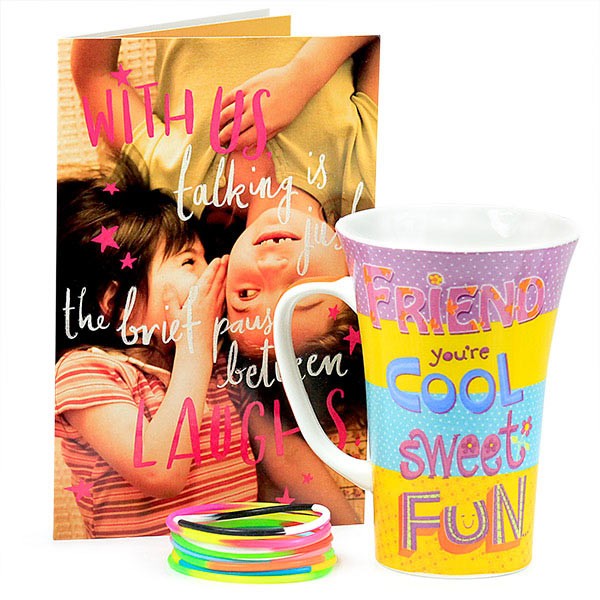 Stylish Mug n Friendship Wristbands Hamper