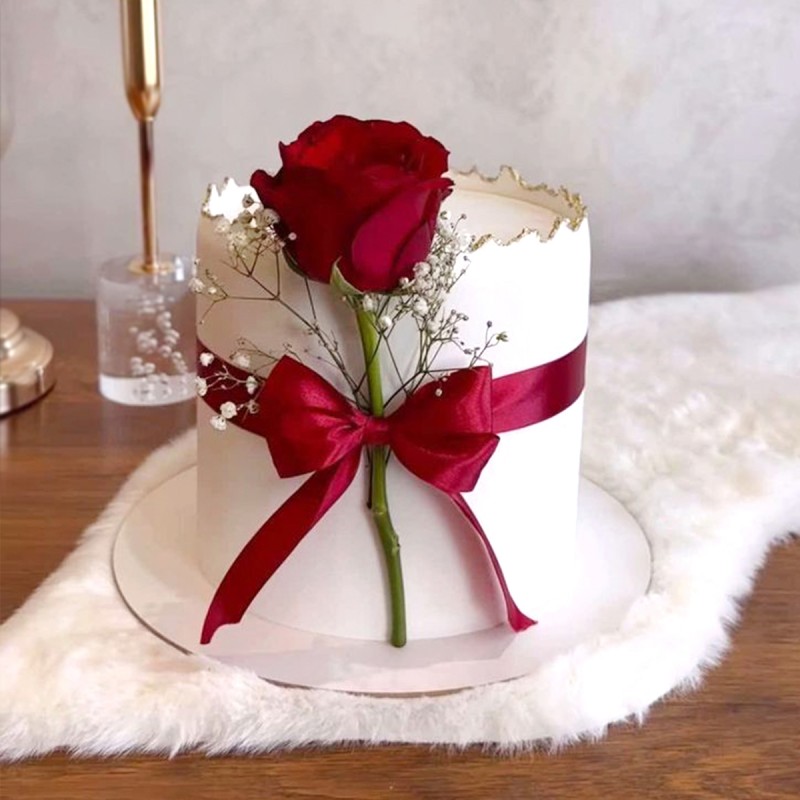 Scarlet Bloom Rose Cake